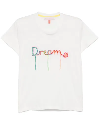 Mira Mikati Embroidered Word T-shirt In White