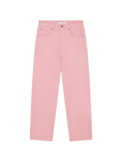 Mira Mikati Five-pocket Raw-cut Jeans In Pink
