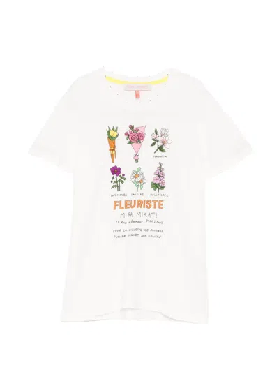 Mira Mikati Floral-print T-shirt In White