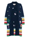 Mira Mikati Graphic-embroidered Coat In Blue