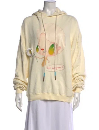 Pre-owned Mira Mikati Graphic Print Crew Neck Hoodie In Neutral