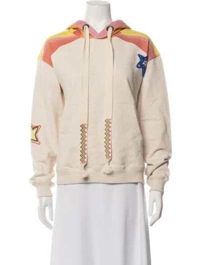 Pre-owned Mira Mikati Graphic Print Crew Neck Sweater In Neutrals