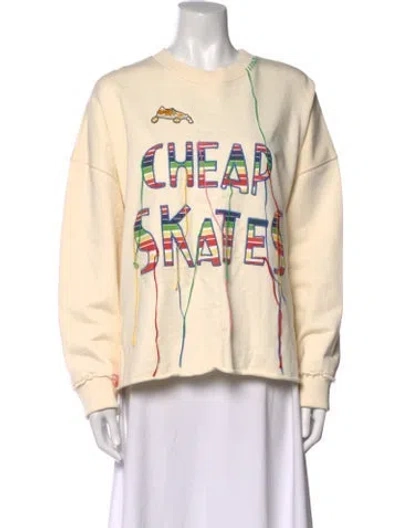 Pre-owned Mira Mikati Graphic Print Crew Neck Sweatshirt In Neutral