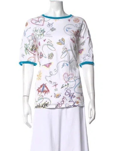 Pre-owned Mira Mikati Graphic Print Crew Neck T-shirt In Multicolor