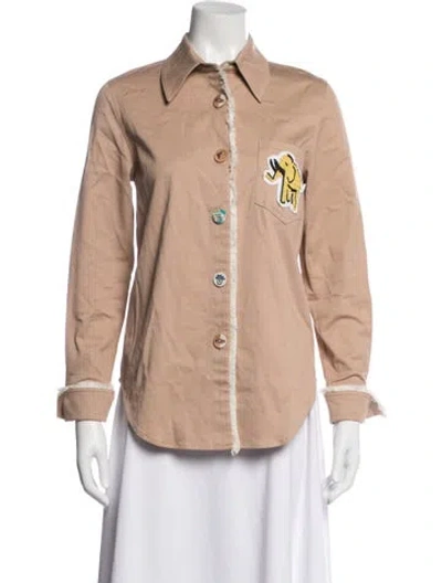 Pre-owned Mira Mikati Graphic Print Jacket In Neutrals