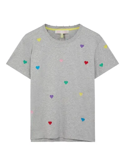 Mira Mikati Heart Cotton T-shirt In Gray