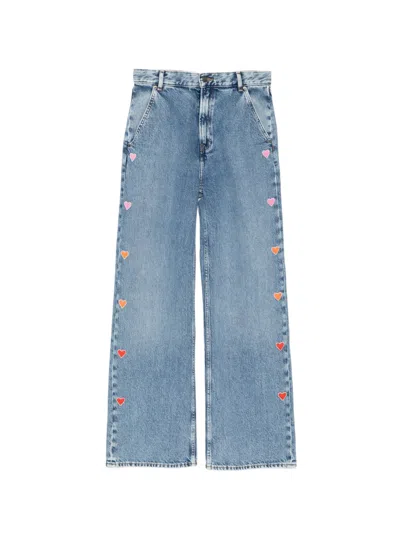 Mira Mikati Heart Trousers In Blue