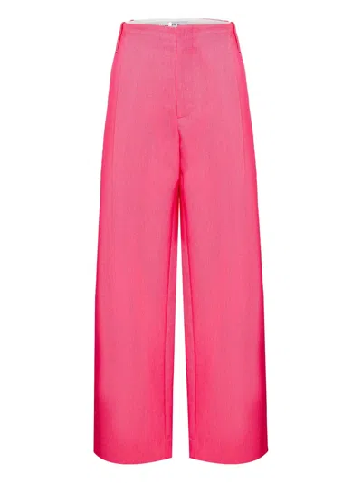 Mira Mikati High-waisted Straight-leg Trousers In Pink
