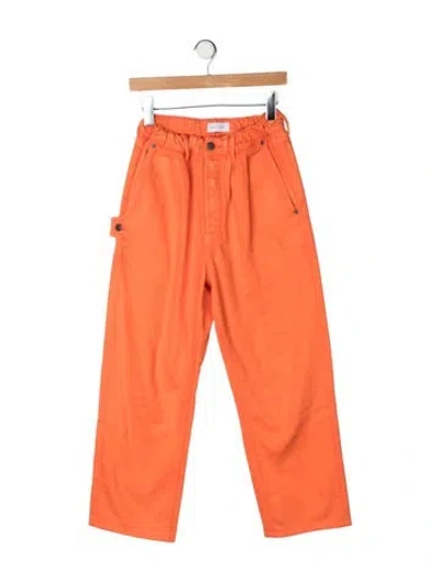 Pre-owned Mira Mikati High-rise Straight Leg Jeans In Orange