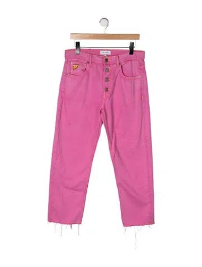 Pre-owned Mira Mikati High-rise Straight Leg Jeans In Pink