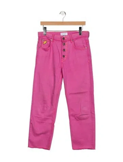 Pre-owned Mira Mikati High-rise Straight Leg Jeans In Pink