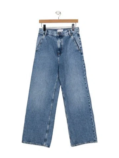 Pre-owned Mira Mikati High-rise Wide Leg Jeans In Blue