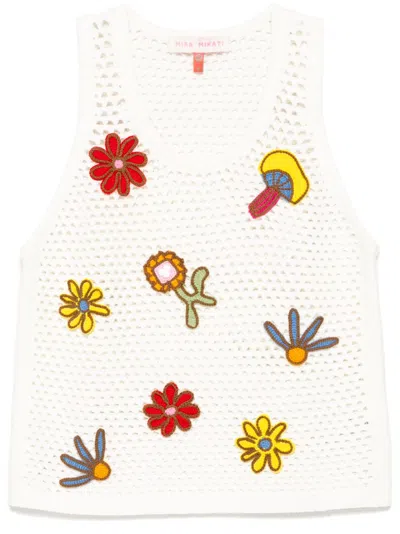 Mira Mikati Knitted Vest In 白色