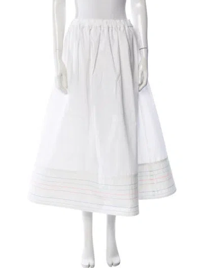 Pre-owned Mira Mikati Midi Length Skirt In White