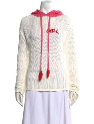 Pre-owned Mira Mikati Patterned Crew Neck Sweater In Neutrals