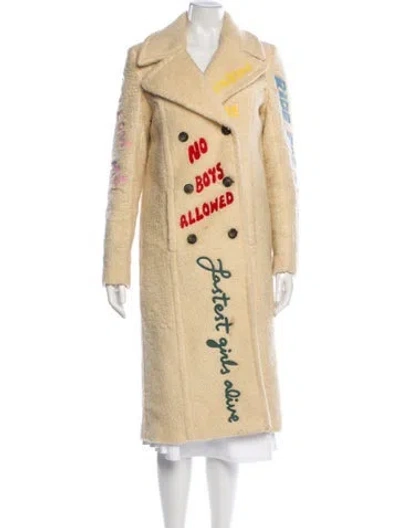 Pre-owned Mira Mikati Printed Coat In Neutral