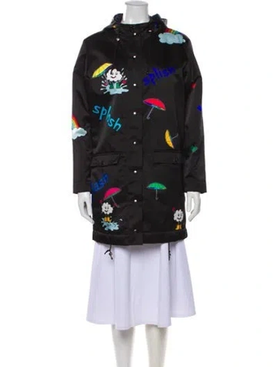 Pre-owned Mira Mikati Printed Trench Coat In Gray