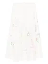 Mira Mikati Scribble-embroidered Skirt In Multi