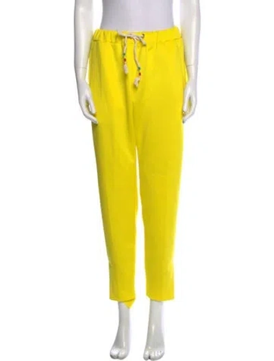 Pre-owned Mira Mikati Skinny Leg Pants In Yellow