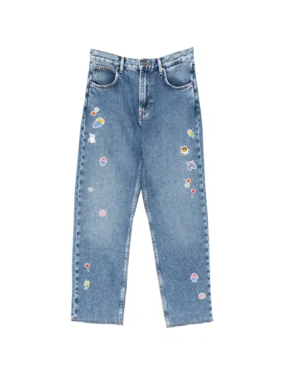 Mira Mikati Sticker-patch Jeans In Blue