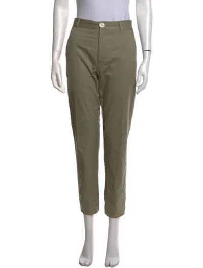 Pre-owned Mira Mikati Straight Leg Pants In Green