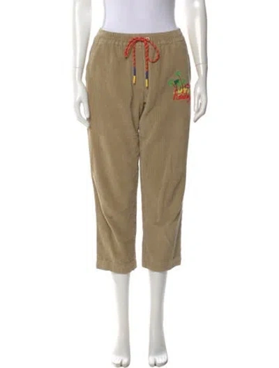 Pre-owned Mira Mikati Striped Straight Leg Pants In Neutral