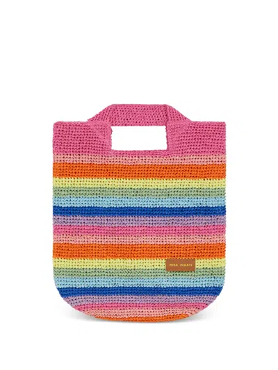 Mira Mikati Striped Tote Bag In Rosa