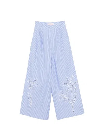 Mira Mikati Striped Trousers In Blue