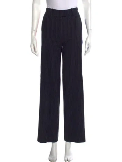 Pre-owned Mira Mikati Striped Wide Leg Pants W/ Tags In Blue