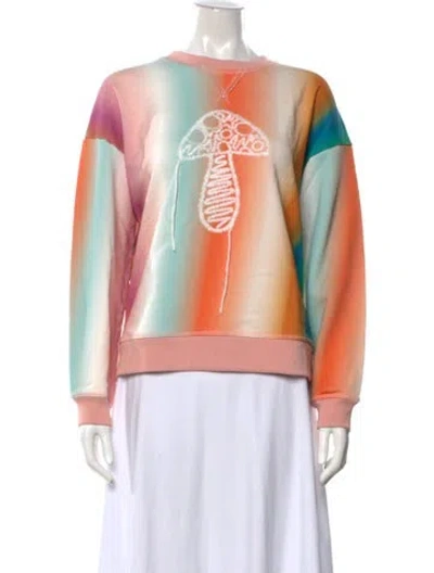 Pre-owned Mira Mikati Tie-dye Print Crew Neck Sweatshirt In Pink