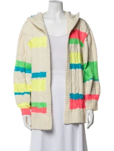 Pre-owned Mira Mikati Wool Colorblock Pattern Sweater In Neutrals