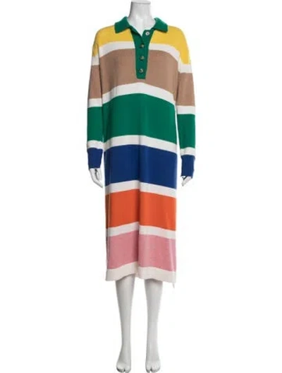Pre-owned Mira Mikati Wool Midi Length Dress In Orange