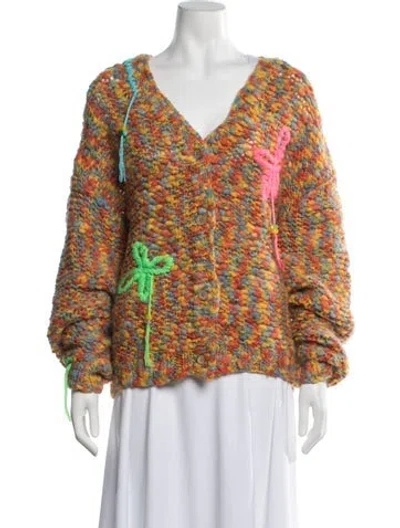 Pre-owned Mira Mikati Wool Patterned Sweater In Multicolor
