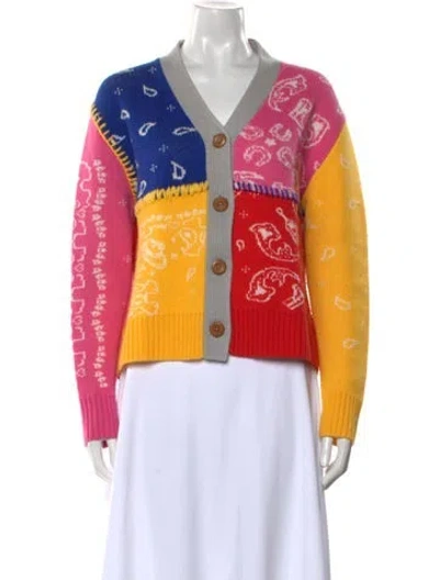 Pre-owned Mira Mikati Wool Printed Sweater In Multi