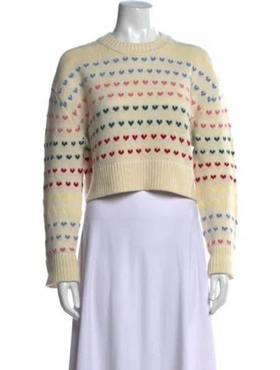 Pre-owned Mira Mikati Wool Printed Sweater In Neutrals