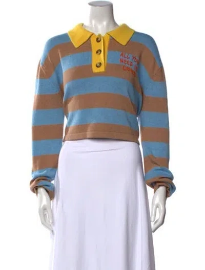 Pre-owned Mira Mikati Wool Striped Sweater In Multi