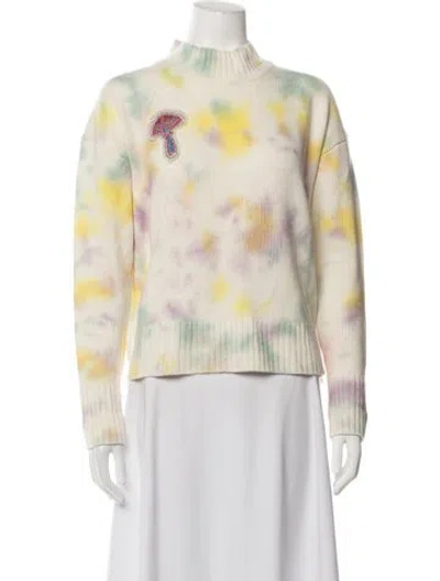 Pre-owned Mira Mikati Wool Tie-dye Print Sweater In Multicolor