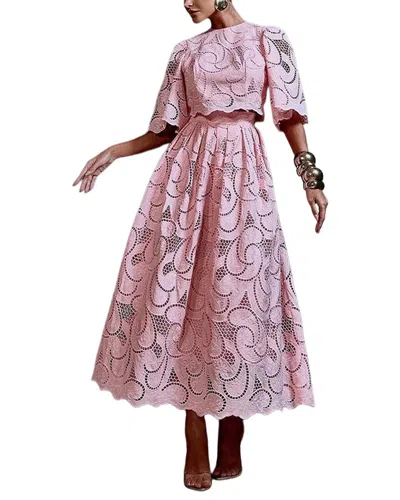 Mira Richi 2pc Blouse & Skirt Set In Pink