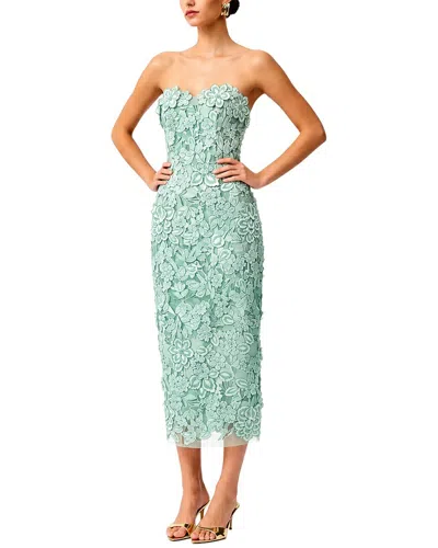 Mira Richi Embellished Midi Dress In Green