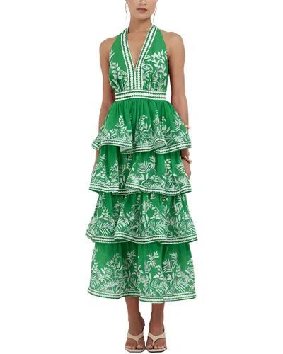 Mira Richi Midi Dress In Green