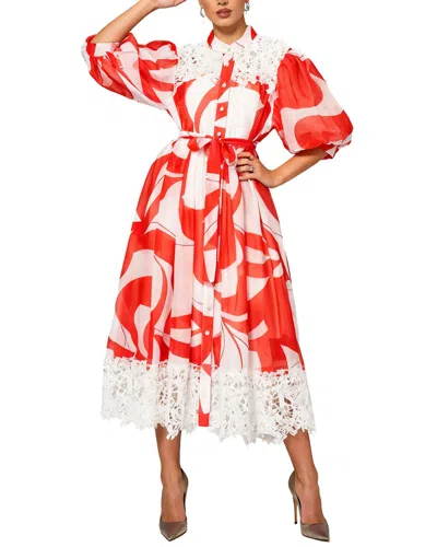 Mira Richi Midi Dress In Red