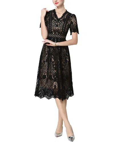 Mira Richi Midi Dress In Black