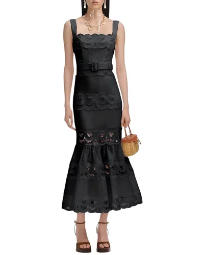 Mira Richi Midi Dress In Black