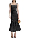 Mira Richi Midi Dress In Black