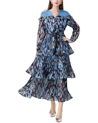 Mira Richi Midi Dress In Blue