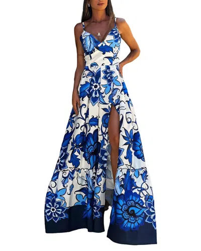 Mira Richi Midi Dress In Blue