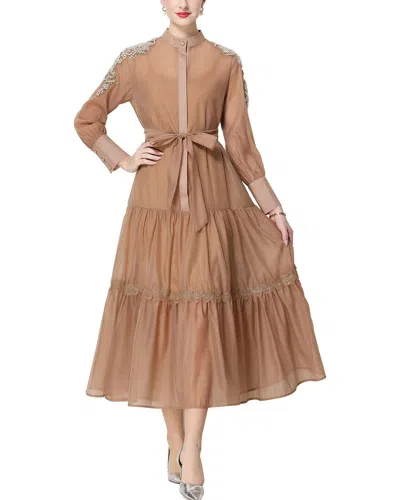 Mira Richi Midi Dress In Brown