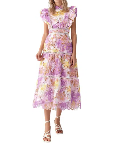 Mira Richi Midi Dress In Purple