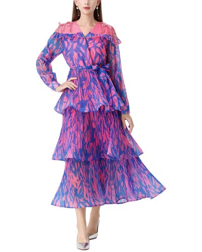 Mira Richi Midi Dress In Purple