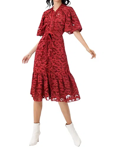 Mira Richi Midi Dress In Red